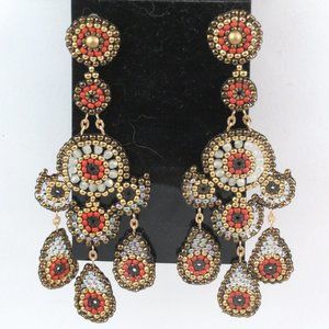 Handmade artisan earrings bronze